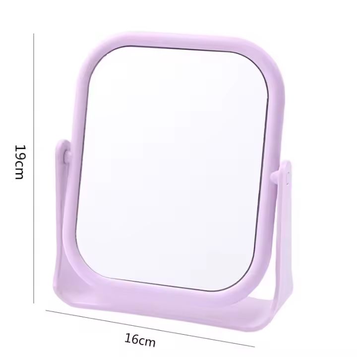 Espejo de maquillaje giratorio ovalado rectángulo mujeres tocador espejos cosméticos - 1