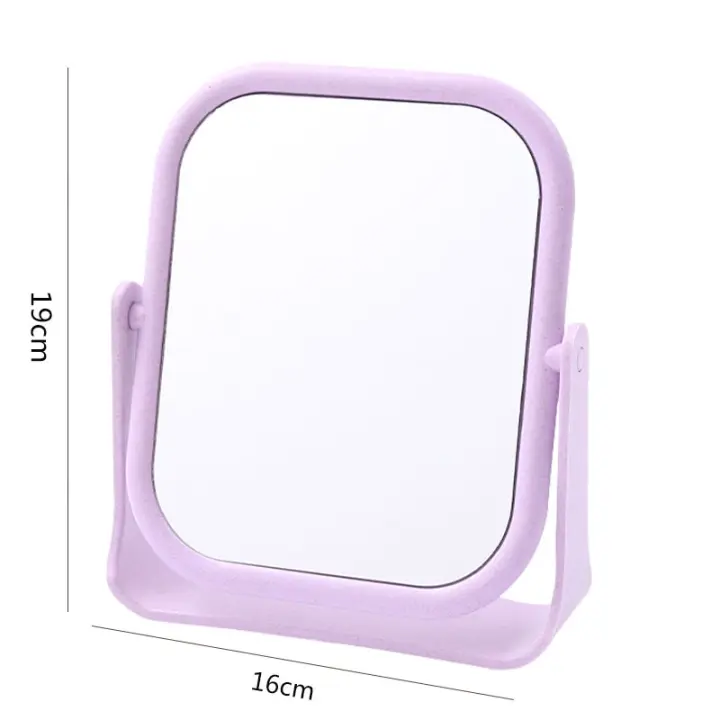 Espejo de maquillaje giratorio ovalado rectángulo mujeres tocador espejos cosméticos - 1