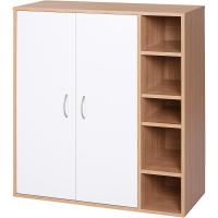Mueble Organizador Almacenaje Multiusos Comedor Baño Puertas Estantes Ajustables 80x32x91 cm - details 0