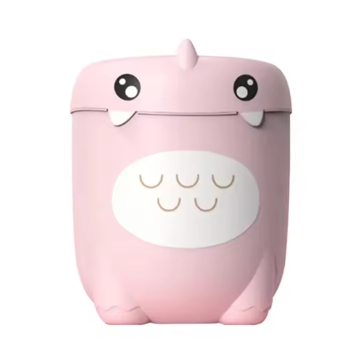 Cubo de basura de plástico para habitación de niños, cubo de basura creativo de dibujos animados, pequeño y bonito - 1
