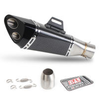 Universal Motorcycle Exhaust Muffler Pipe Escape Exhaust Tail Pipe Vent Pipe Exhaust Canister End Pipe Stainless - details 2