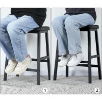 Juego de Taburetes de Bar de Altura de 61 cm Duradero Fácil Montaje Negro EBB01MD01 - details 4