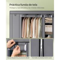 Armario de Tela 12 con Barra y Estantes Armario Estable para Dormitorio, Vestidor 150 x 45 x 175 cm - details 6