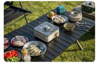 Suministros de acampada, estufa portátil de 2800W, caja de llama de alta potencia, horno, quemador de gas, picnic para acampar al aire libre - details 11