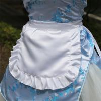 Delantal de cintura estilo camarera, disfraz de Cosplay blanco y negro, delantales de cocina, medio delantal bonito de poliéster, 1 Uds. - details 10