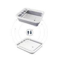 Estante de secado de platos plegable, estantes de almacenamiento, escurridor de platos portátil, campistas de cocina, remolque de viaje, ahorro de espacio - details 9
