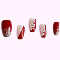 Uñas postizas de lentejuelas de colores, rojo vibrante para amantes del arte de las uñas y belleza - details 4