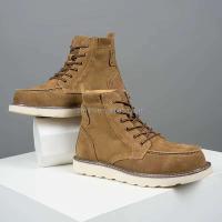 Nuevas botas formales de cuero genuino de alta calidad con hebilla de logotipo, correa de vaca real, zapatos clásicos Oxford para exteriores, senderismo para hombres - details 2