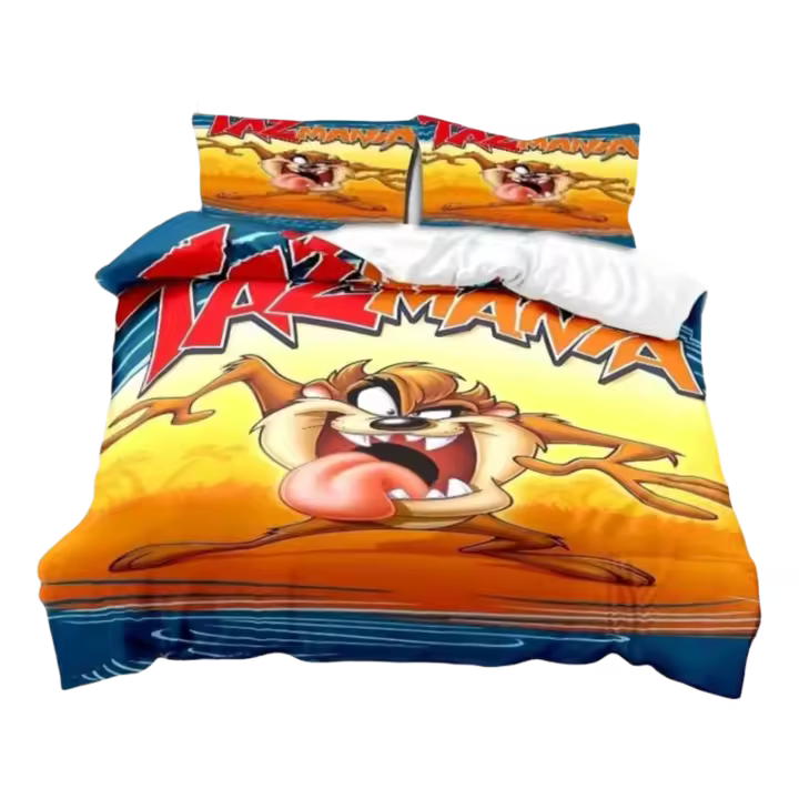 Conjunto de Ropa de Cama de Moda de Dibujos Animados 3D Cubierta de Edredón de Doble Dormitorio Rey - 1