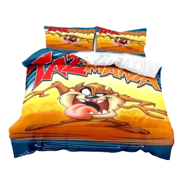 Conjunto de Ropa de Cama de Moda de Dibujos Animados 3D Cubierta de Edredón de Doble Dormitorio Rey - 1