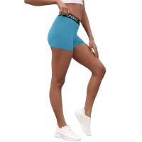 Pantalones cortos de motociclista con cintura de letras súper suaves para mujer, sin transparencias, para entrenamiento, correr, Yoga, atletismo, Push Up, gimnasio, Fitness - details 7