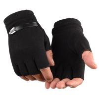 Hombre moda medio dedo masculino Casual guantes sin dedos hombres calidad guantes elásticos mitones invierno guantes cálidos para hombre - details 10