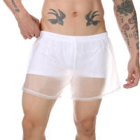 Traje de baño transparente para hombre, bañadores de playa para hombre, traje de baño Sexy para nadar, ropa de playa de PVC, pantalones cortos, pantalones cortos, traje de baño impermeable - details 4