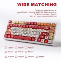 YUNZII New Year MAO Profile Keycap Set, 143 Full Keys Dye Sublimation Custom Red Keycaps for MX Switches nical Keyboards - details 2