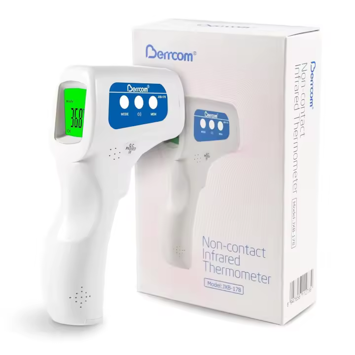 Termómetro Digital Berrcom Medicina para Adultos y Niños Termómetro Infrarrojo sin Contacto con Lectura Instantánea y Alarma de Fiebre - 1