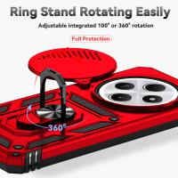 Funda para teléfono móvil con soporte de anillo, protección de lente de cámara con tapa deslizante antigolpes, TPU + PC, compatible con Xiaomi Redmi 14C. - details 7