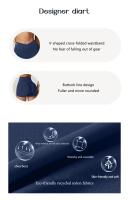 Pantalones cortos de gimnasio para mujer, pantalones cortos de Yoga lisos, mallas cortas cruzadas para Fitness, pantalones cortos para correr de cintura alta, ropa corta de entrenamiento elástica - details 2