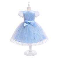 Disfraz de actuación de princesa Elsa Frozen para cumpleaños de niñas de alta gama para niños - details 9