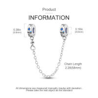 Abalorio de pulsera DIY en plata de ley de Color mágico con cuentas de cadena de seguridad de abeja para joyería de cumpleaños de mujer - details 11