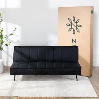 Sofá Cama - Sofá Cama Plegable 2 en 1 - Adecuado para habitaciones de invitados y espacios pequeños - PVC Negro - details 33