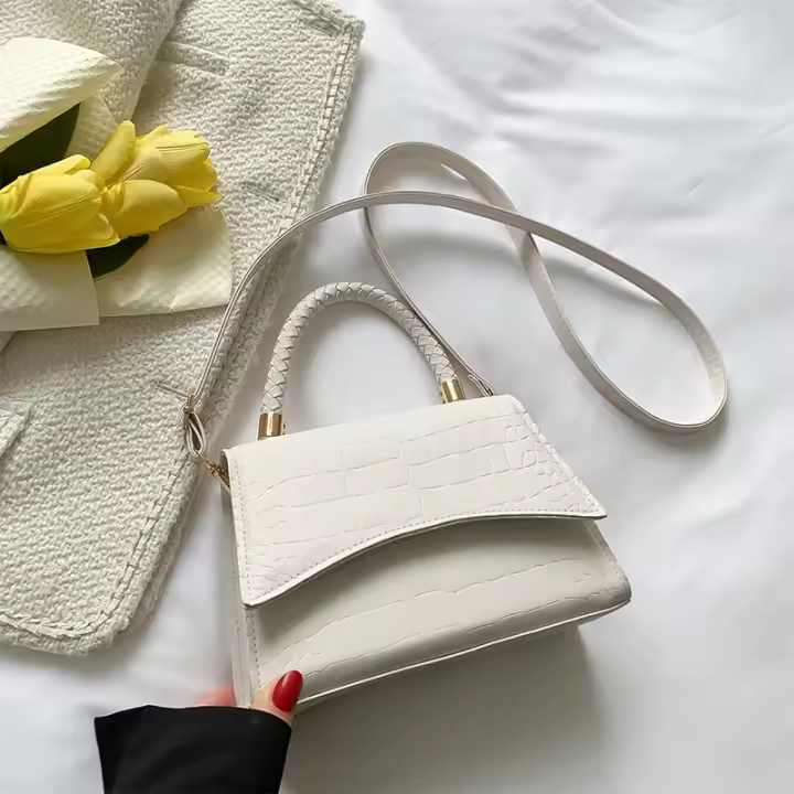 Bolso de Cuero Pequeño de Diseñador de Moda Bolso Cruzado de Lujo con Asa para Mujer - 1