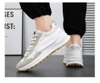 Verano 2025 nuevos zapatos deportivos blancos de malla transpirable versión coreana estilo casual versátil para hombres - details 3