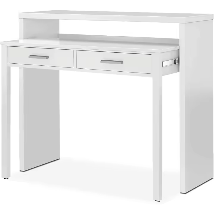 Mesa escritorio desplazable para estudio, oficina o habitación, 98 cm - 1