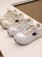Zapatillas Blancas para Mujer de Suela Gruesa Estilo Casual de Moda Primavera-Otoño Nueva Collections de Zapatos de Tablero de Estrellas de Cuero Suave - details 5