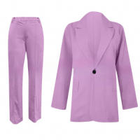 Trajes de ocio Mujer 2 Conjunto，Chaqueta y pantalón con solapa y botón - details 8