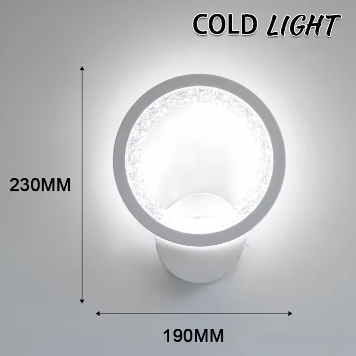 Lámpara de pared LED de cristal nórdico, decoración del hogar moderno para candelabro, 85-265V, luz de pared Interior para dormitorio al lado de la lámpara de noche para sala de estar - 1