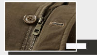 Nueva moda para hombre, Tops lisos versátiles e informales, chaqueta holgada para mantener el calor, chaqueta con solapa, abrigos gruesos cómodos de lana para invierno para hombre - details 8
