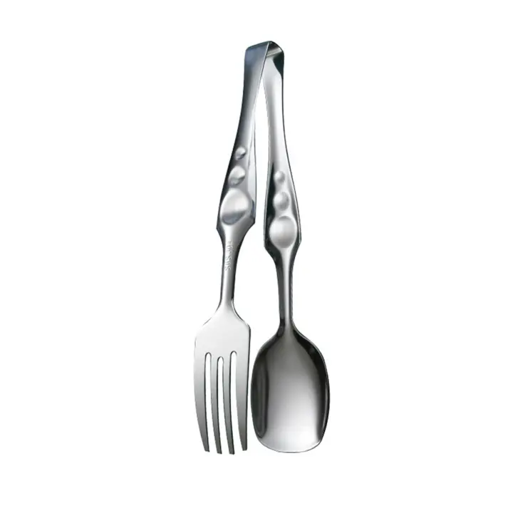 Pinzas para barbacoa hechas de acero inoxidable Pinzas para utensilios para parrilla de pizza hechas de pinzas de cocina de metal - 1