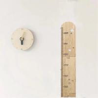 Escala de Crecimiento Nórdica de Madera para Niños 5 Hojas Medidor de Altura para Decoración de Habitación - details 1