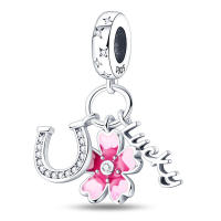 Perla de cereza rosa mágica en plata para pulsera DIY de 3mm, joyería para mujer, regalo de cumpleaños con piedra principal Natural - details 5
