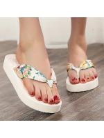 Zapatillas de moda Retro para mujer, chanclas informales de verano, Sandalias planas de playa, zapatillas planas de Punta abierta para mujer - details 0