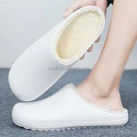 Nuevo Zuecos de madera para jardín con forro de lana de invierno de alta calidad, pantuflas cálidas de felpa para interior para hombre 38-45 #   Precio bajo - details 7