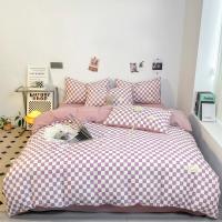 Cubierta de Edredón Nórdica Nueva Moda Lujo Cama Conjunto de Ropa de Cama Suave a Cuadros Separados Tamaño 220x240 150x200 - details 14