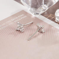 Pendientes de plata de ley de estilo único S joyería personal de trébol de cuatro hojas - details 7