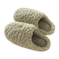 Zapatillas de casa de Color liso para mujer y niña, zapatos peludos, esponjosos, cálidos, japoneses, Invierno - details 13