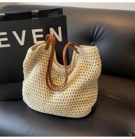 Bolso H7 de gran capacidad para mujer, nuevo bolso de playa para vacaciones en la playa, bolso de mano tejido de paja para ir al trabajo - details 15