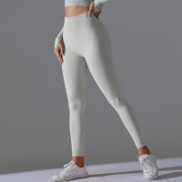 Hamidou-Pantalones deportivos de Yoga para mujer, mallas de cintura alta y caderas ajustadas, glúteos de melocotón, pantalones de Yoga desnudos de cintura alta - details 81