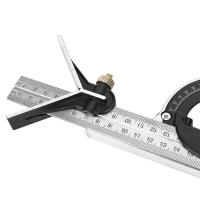 Regla Angulosa Cuadrada de Acero Inoxidable Herramientas de Medición Móvil para Carpintería Conjunto Combinado Multifuncional - details 3