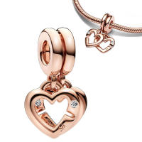 Colgante de Corazón de Oro de Rosa de Verano 2024 en Plata Esterlina 925 - details 1