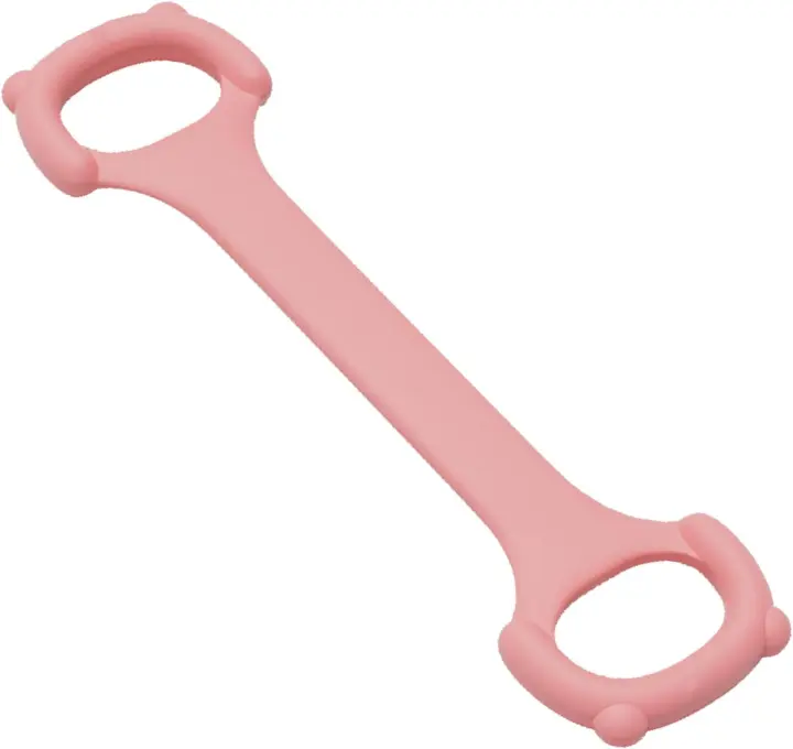 Banda de resistencia de figura 8, banda multifuncional con asas Banda de resistencia de silicona Banda elástica para ejercicios (rosa) - 1