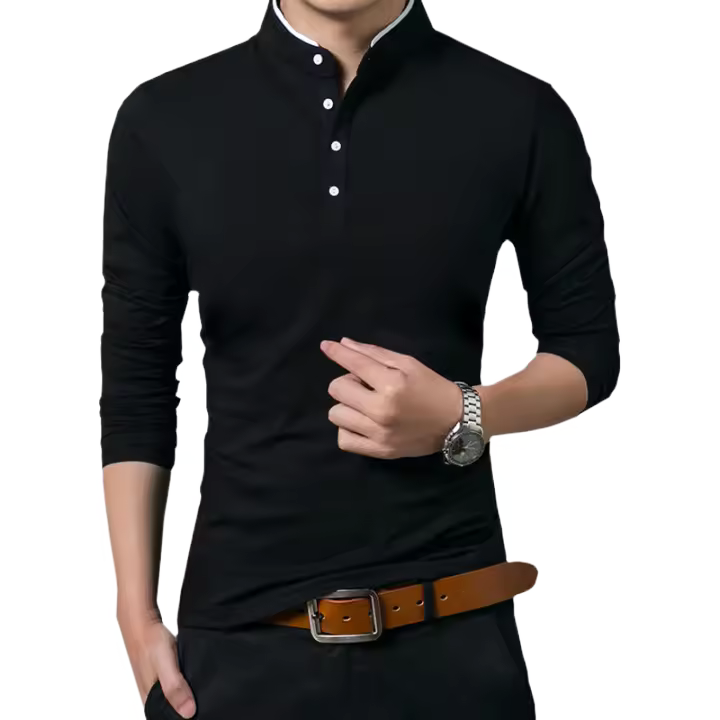 Camiseta Polo De Manga Larga Para Hombre Estilo Casual Comodidad Transpirabilidad Alta Para Ocasión Formal Verano - 1