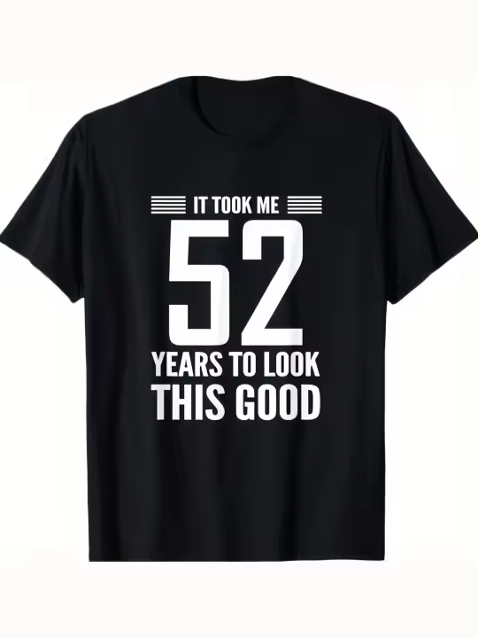 Camiseta de Algodón para Hombre de Cuello Redondo y Manga Corta Cómoda y Suave - 1