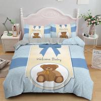 Cubierta de Edredón con Diseño de Oso de Dibujos Animados Microfibra 2/3PCS Ropa de Cama para Niñas y Niños Comfortable y Adorable - details 6