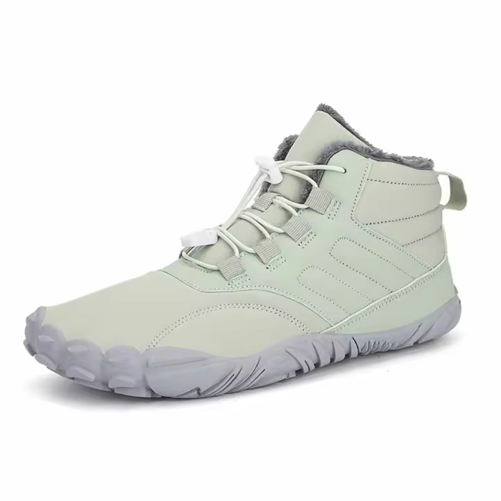 Zapatos descalzos con punta ancha para mujer y hombre, calzado minimalista forrado de piel, suela cero caída, botas de nieve cálidas para caminar al aire libre, Invierno - 1