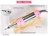 Máquina de perforación de uñas KADS 30000rpm para manicura eléctrica cortadora de miling de uñas con pedicura file de marca KADS - details 5