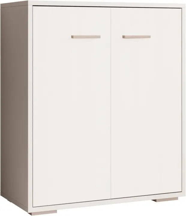 Muebles Bonitos, Mueble Aparador Lander para Salón Moderno, Blanco Mate, 60x71x30 cm - 1